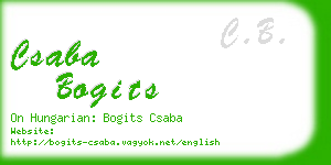 csaba bogits business card